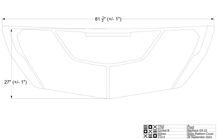 Nautique GS20, GS22, GS24 Swim Platform Cover