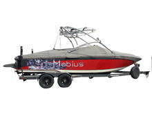 Moomba Mobius XLV with Rad-a-Cage 3 Tower Cinch Cover