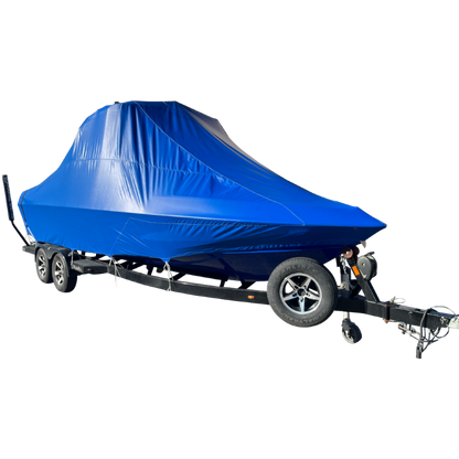 Malibu 247 with Illusion G3 tower and factory bimini Double Up Storage Cover