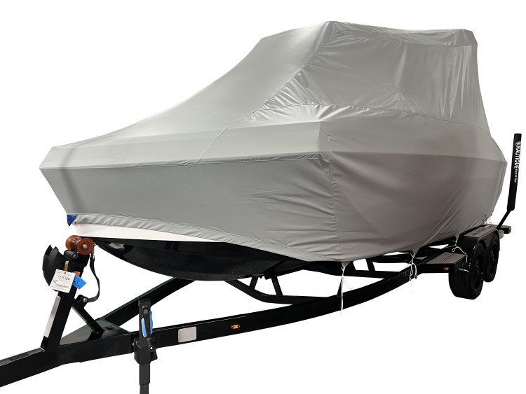Nautique S23 with Flight Control Tower and Factory Bimini Double Up Storage Cover