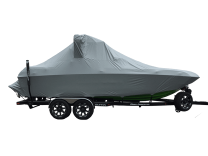 Supra SA With Roswell Pro Edge Tower and Factory bimini Double Up Storage Cover