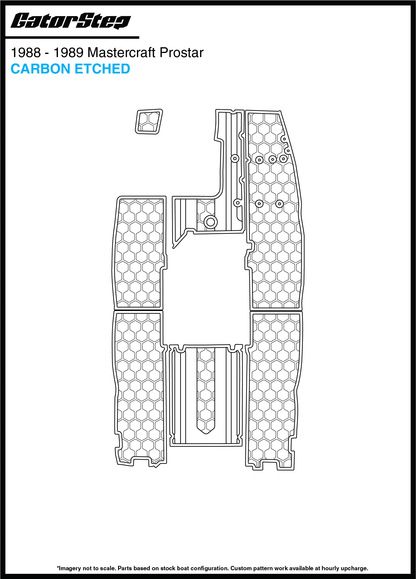 1988-1989 Mastercraft ProStar GatorStep Flooring Carbon Etched