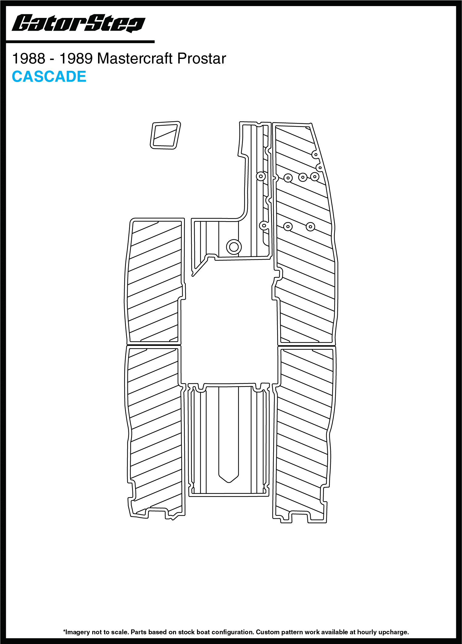 1988-1989 Mastercraft ProStar GatorStep Flooring Cascade
