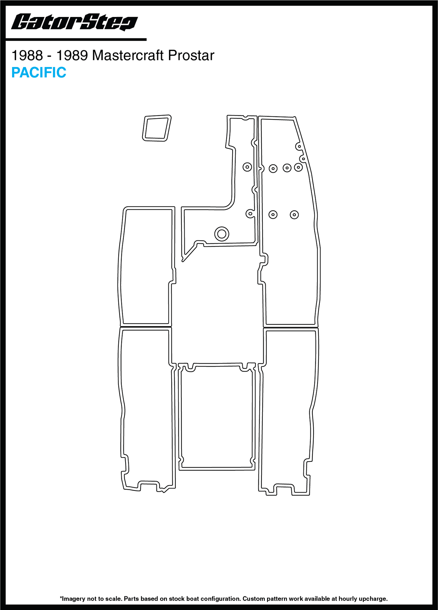 1988-1989 Mastercraft ProStar GatorStep Flooring Pacific
