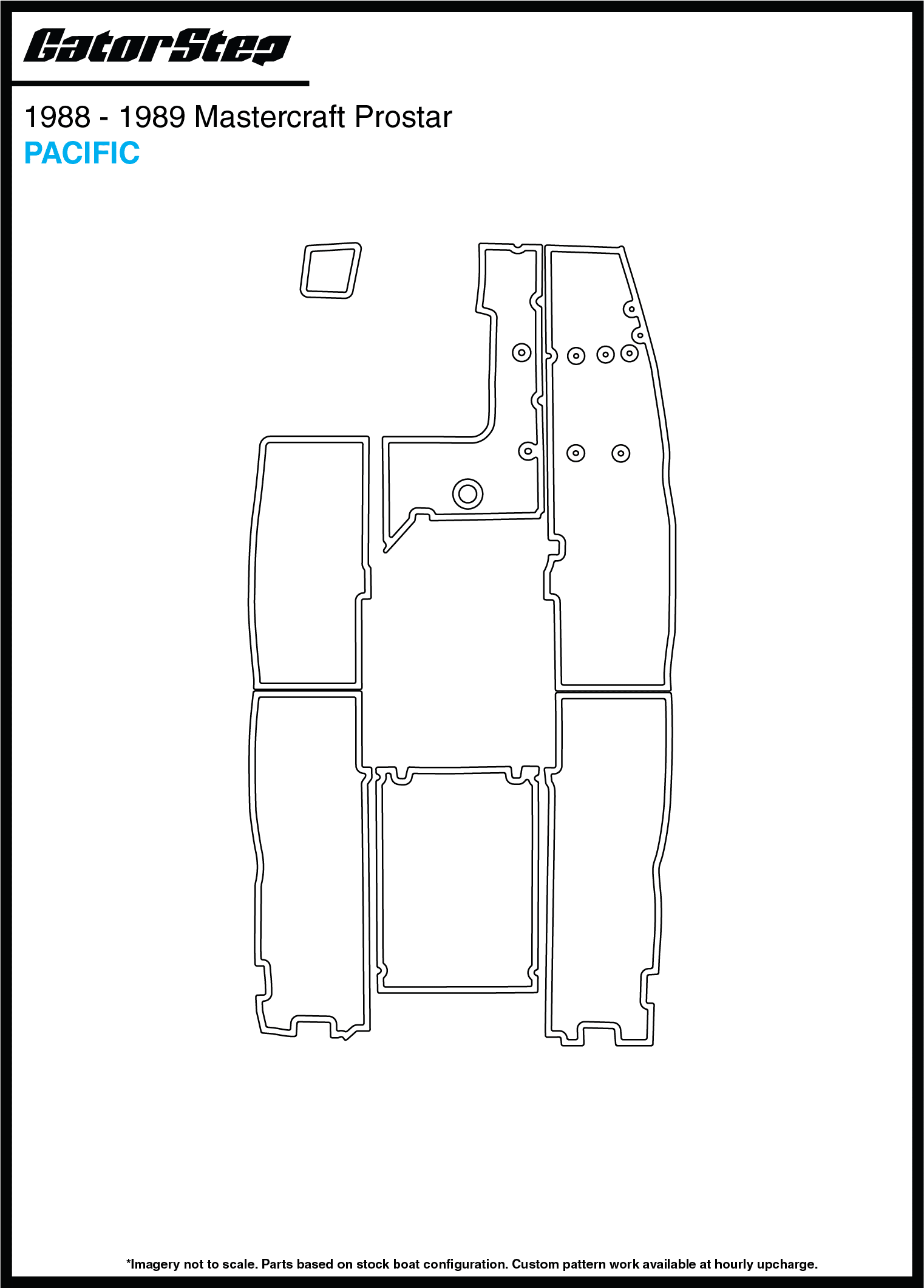 1988-1989 Mastercraft ProStar GatorStep Flooring Pacific