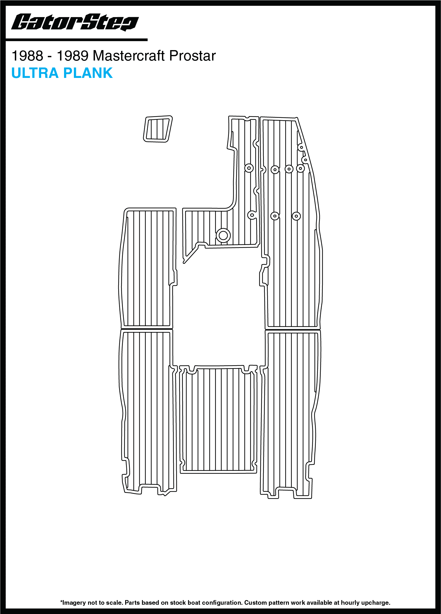 1988-1989 Mastercraft ProStar GatorStep Flooring Ultra Plank
