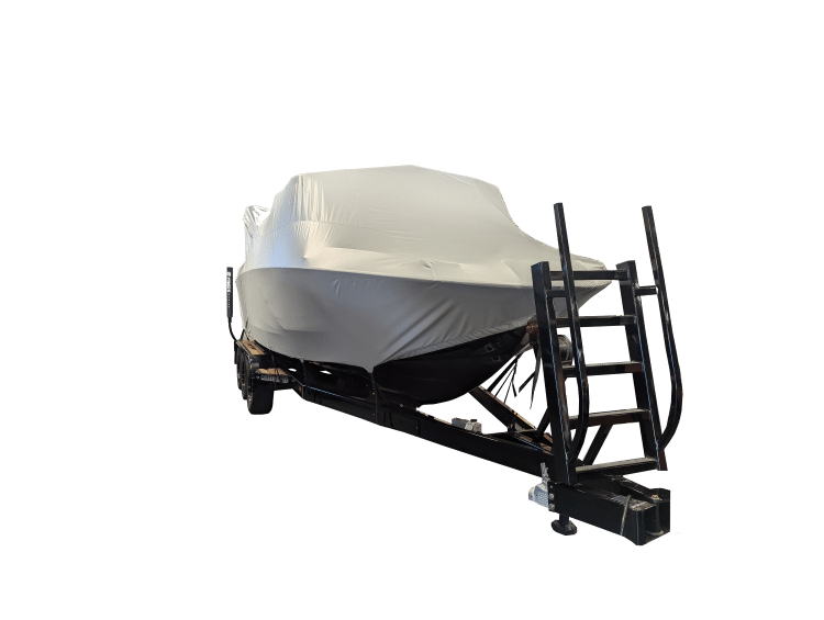 Centurion Ri265 with Predator Power Tower and Factory Bimini Double Up Storage Cover