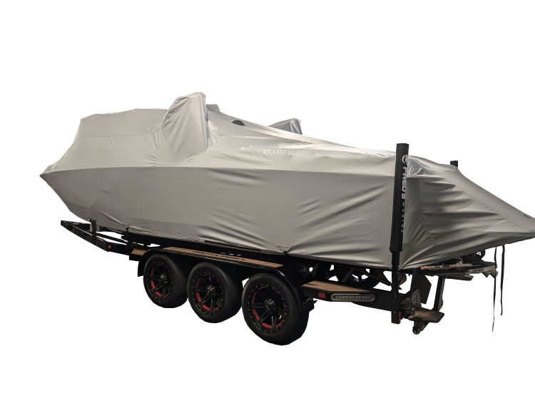 Centurion Ri265 with Predator Power Tower and Factory Bimini Double Up Storage Cover