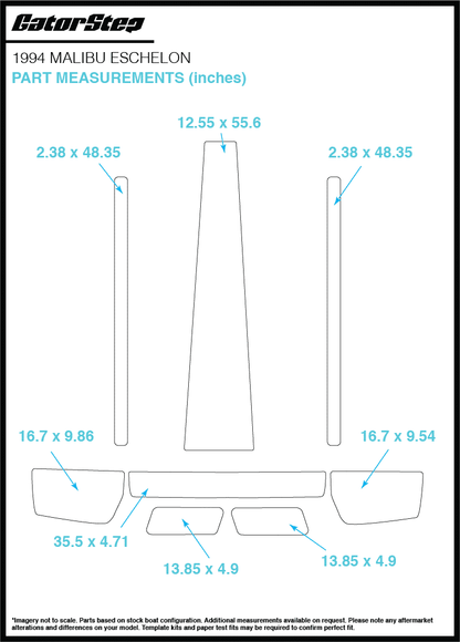 1994 Malibu Eschelon Flooring Dimensions
