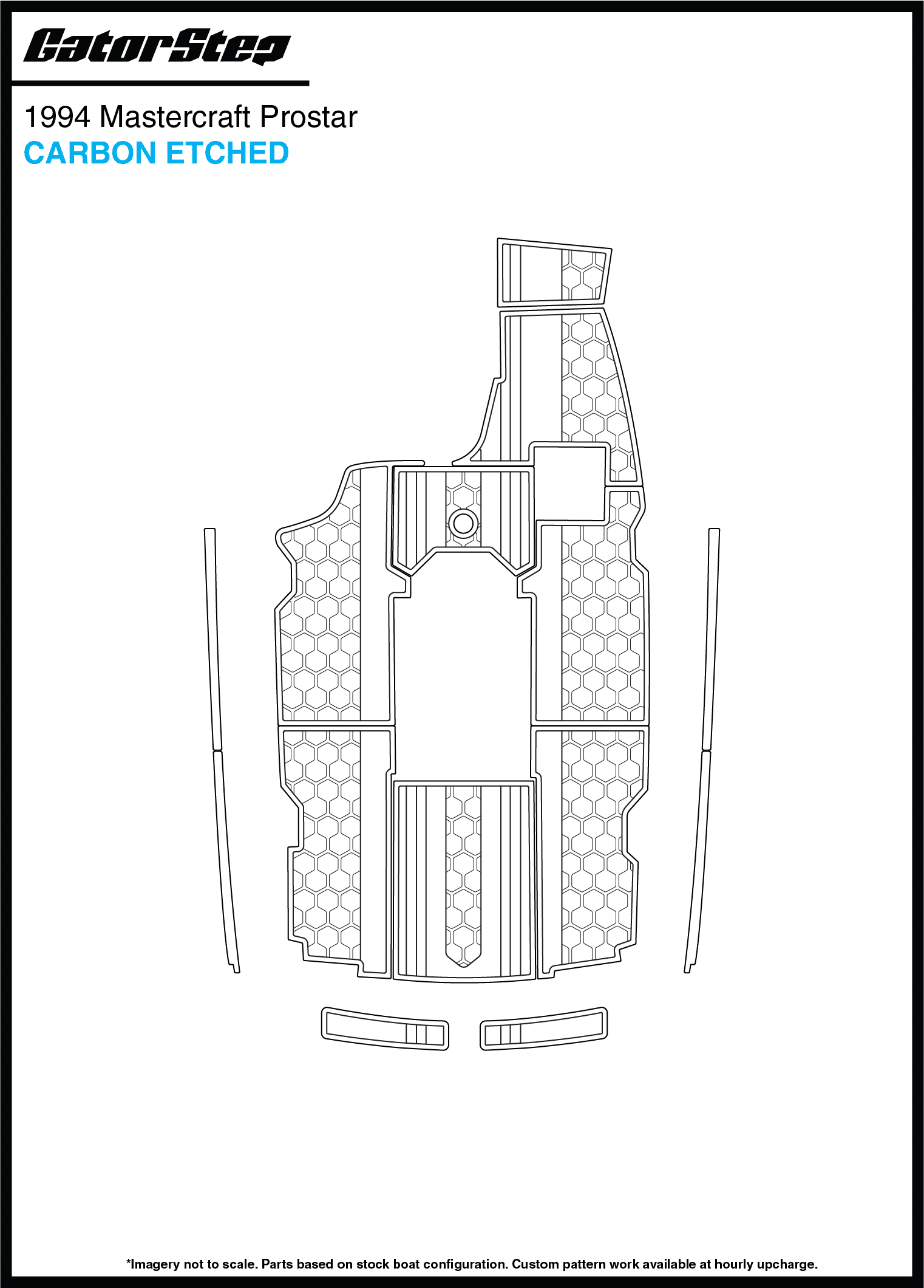 1994 Mastercraft Prostar GatorStep Flooring Carbon Etched