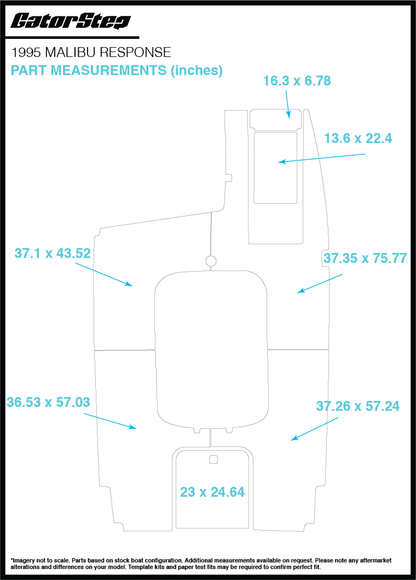 1995 Malibu Response GatorStep Flooring Dimensions