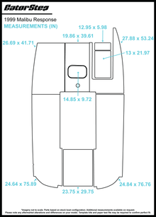1999 Malibu Response GatorStep Flooring Dimensions