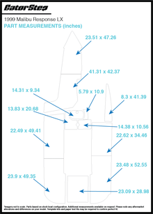1999 Malibu Response LX GatorStep Flooring Dimensions