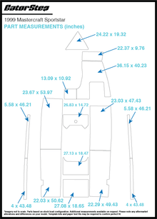 1999 Mastercraft Sportstar GatorStep Flooring Dimensions