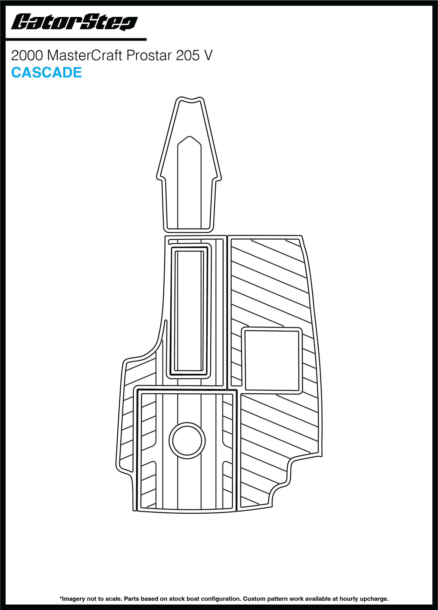 2000 Mastercraft 205V GatorStep Flooring Cascade