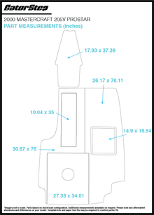 2000 Mastercraft 205V GatorStep Flooring Dimensions