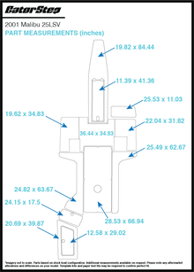 2001 Malibu 25 LSV GatorStep Flooring Dimensions
