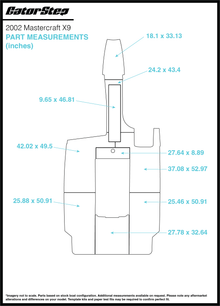 2002 Mastercraft X9 GatorStep Flooring Dimensions