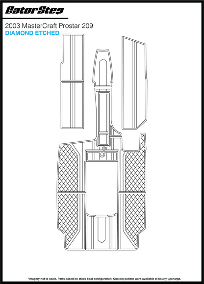 2003 Mastercraft 209 GatorStep Flooring Diamond Etched