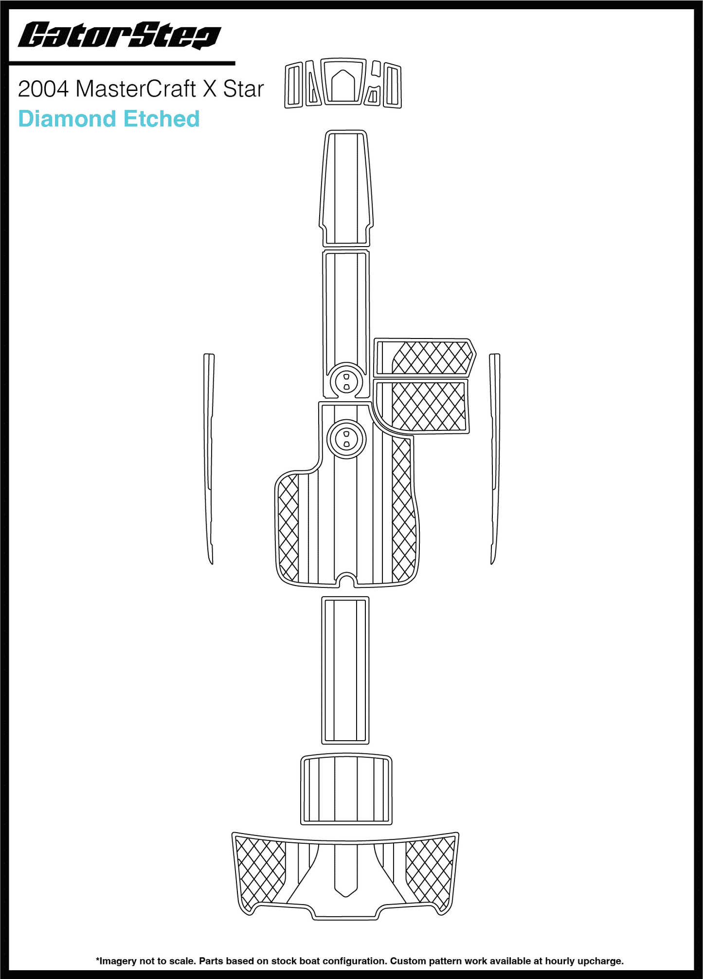 2004 Mastercraft XStar GatorStep Flooring Diamond Etched