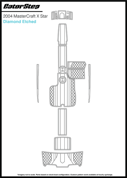 2004 Mastercraft XStar GatorStep Flooring Diamond Etched