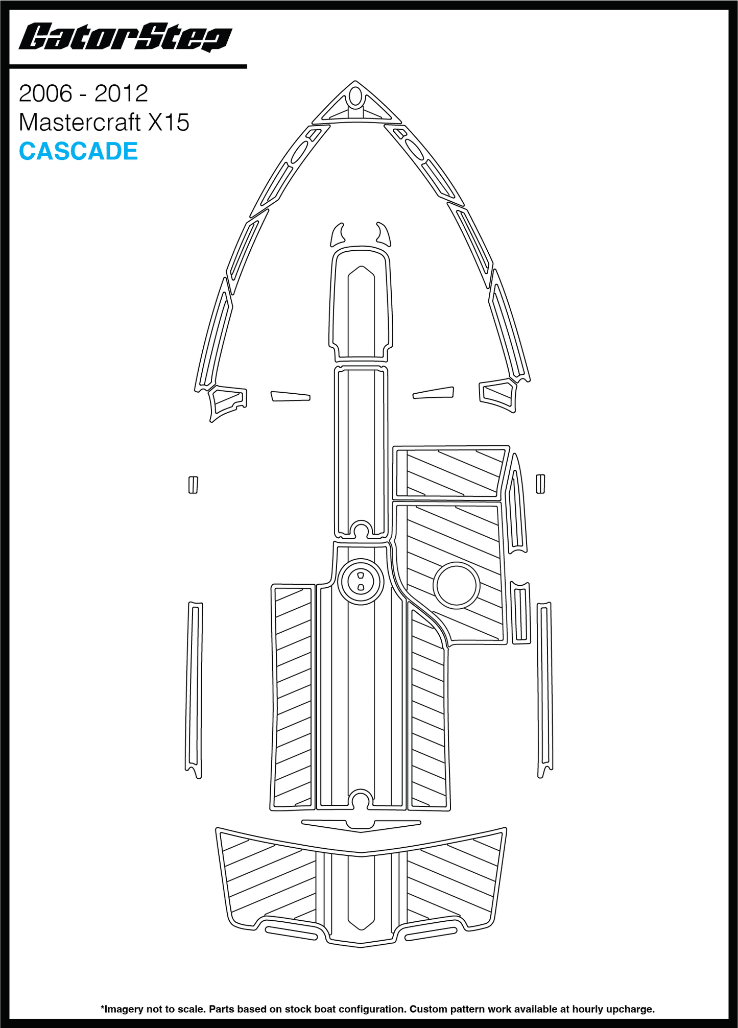 2006-2012 Mastercraft X15 GatorStep Flooring Cascade