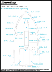 2006-2012 Mastercraft X15 GatorStep Flooring Dimensions
