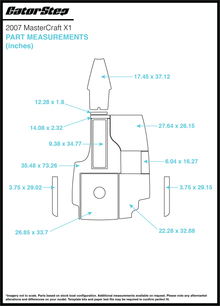 2007 Mastercraft X1 GatorStep Flooring Dimensions