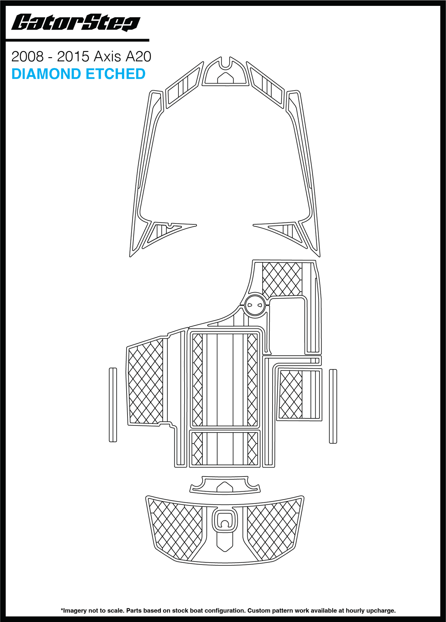 2008-2015 Axis A20 GatorStep Diamond Etched