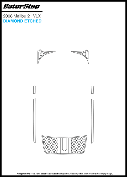 2008 Malibu 21 VLX GatorStep Flooring Diamond Etched