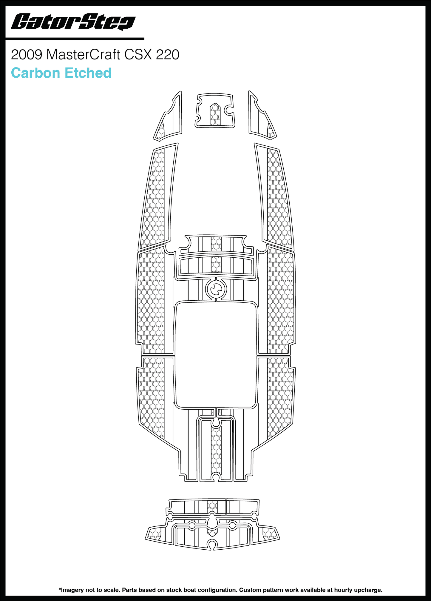 2009 Mastercraft CSX220 GatorStep Flooring Carbon Etched