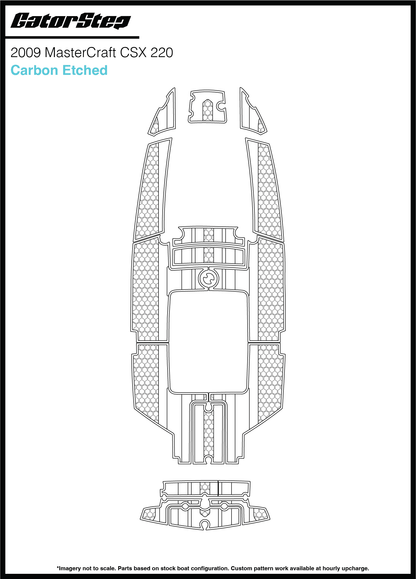 2009 Mastercraft CSX220 GatorStep Flooring Carbon Etched