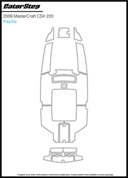 2009 Mastercraft CSX220 GatorStep Flooring Pacific