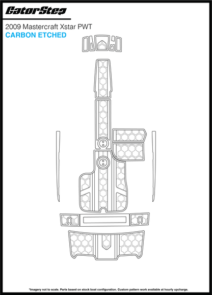 2009 Mastercraft Xstar PWT GatorStep Flooring Carbon Etched