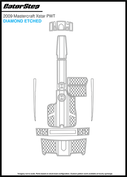 2009 Mastercraft Xstar PWT GatorStep Flooring Diamond Etched