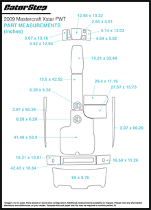 2009 Mastercraft Xstar PWT GatorStep Flooring Dimensions