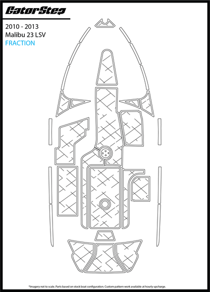 2010-2013 Malibu 23 LSV GatorStep Flooring Fraction
