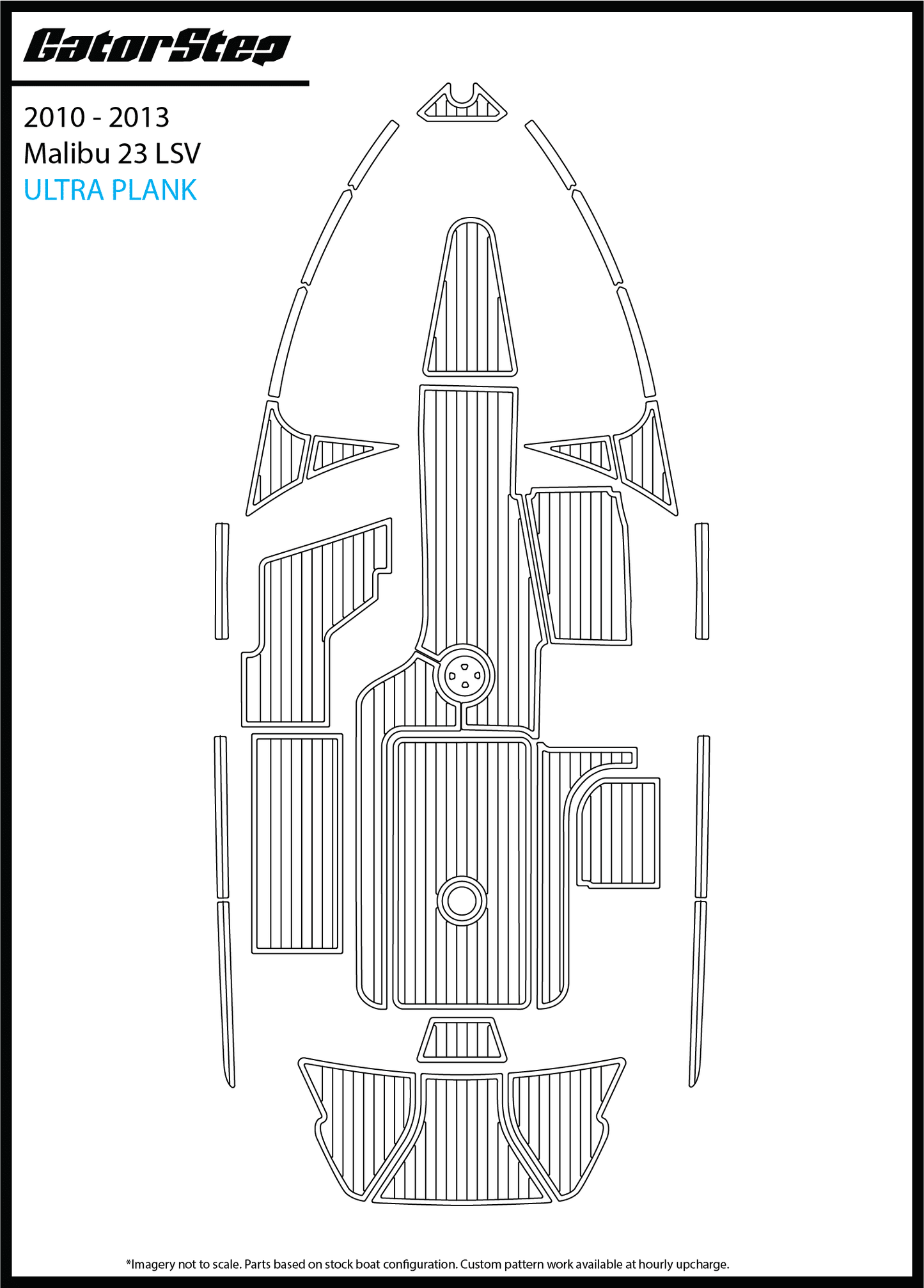 2010-2013 Malibu 23 LSV GatorStep Flooring Ultra Plank
