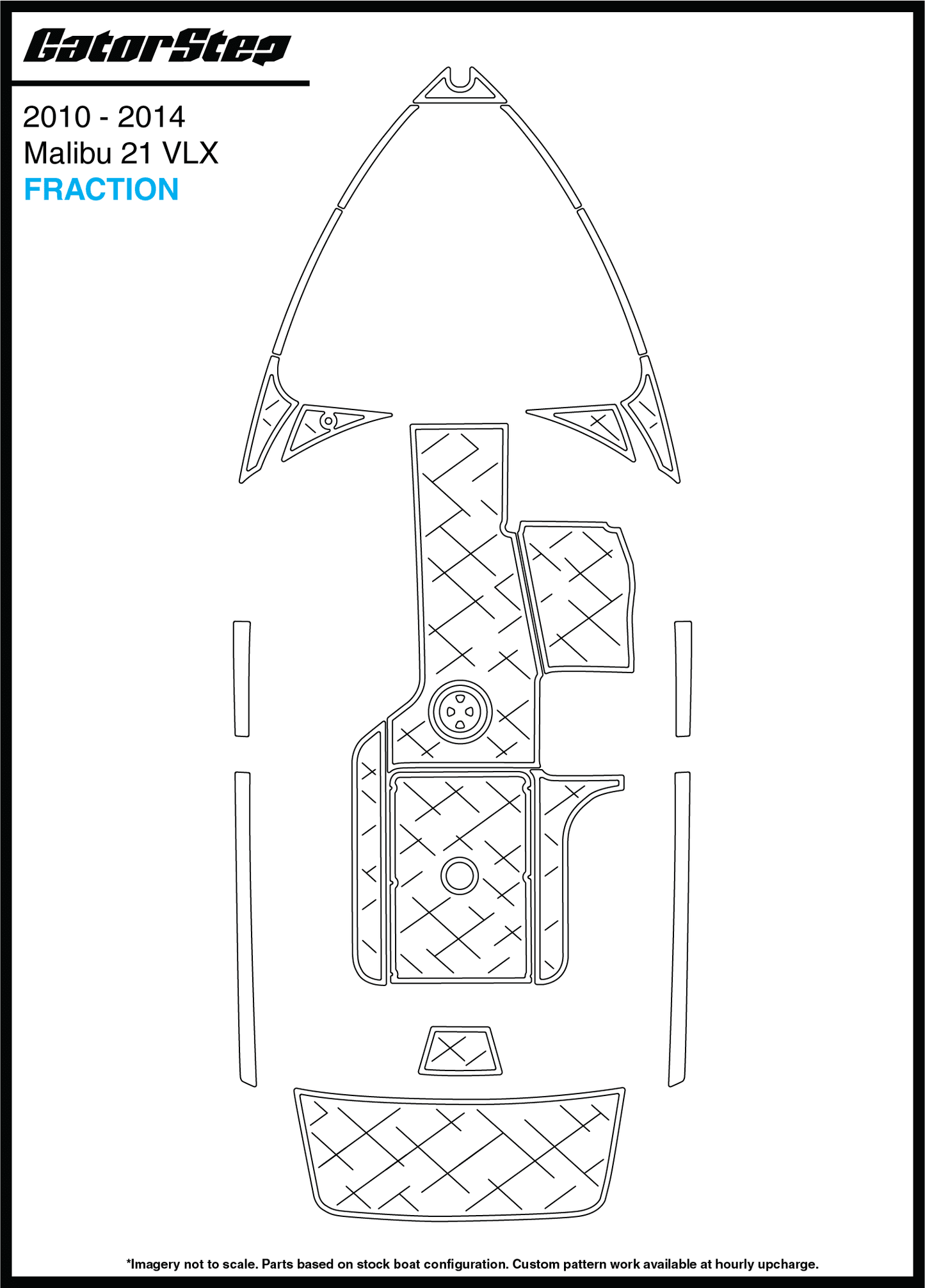 2010-2014 Malibu 21 VLX GatorStep Flooring Fraction