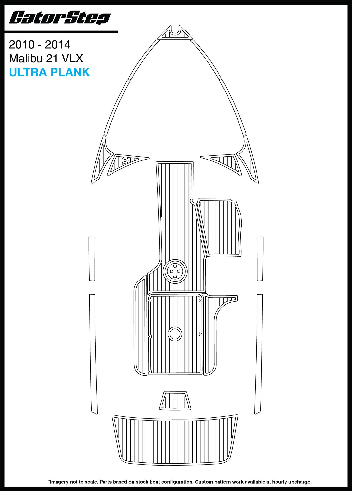 2010-2014 Malibu 21 VLX GatorStep Flooring Ultra Plank