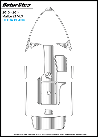 2010-2014 Malibu 21 VLX GatorStep Flooring Ultra Plank