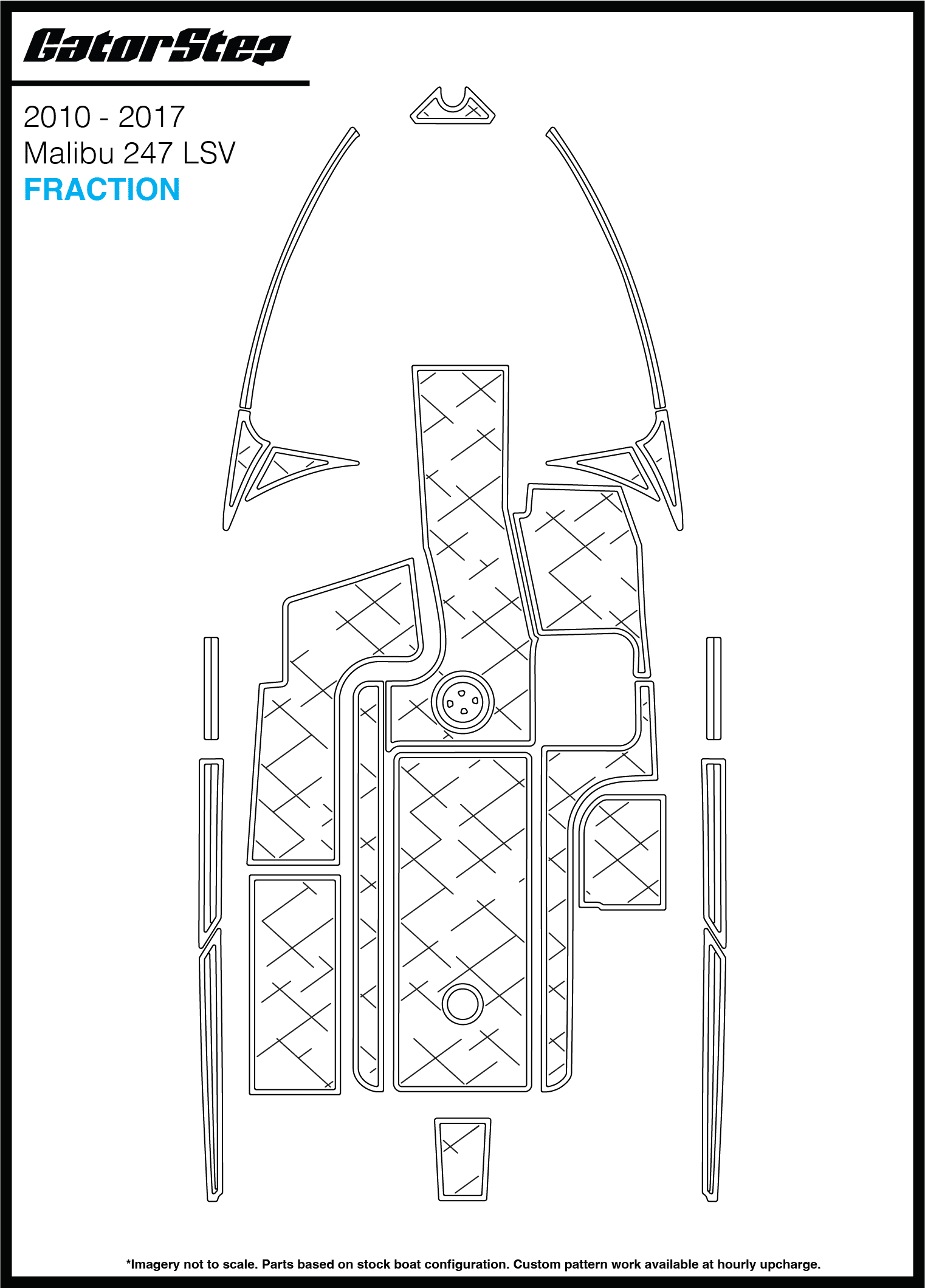 2010-2017 Malibu 247 LSV GatorStep Flooring Fraction