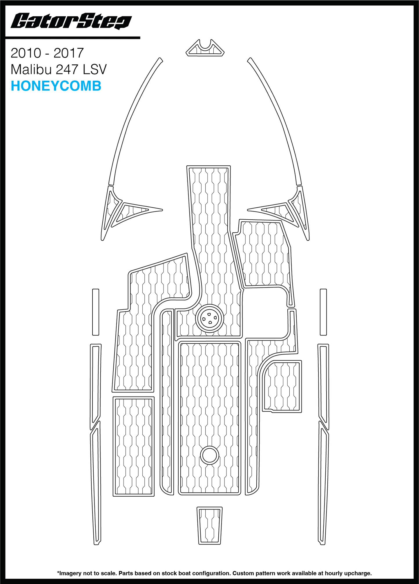 2010-2017 Malibu 247 LSV GatorStep Flooring Honeycomb