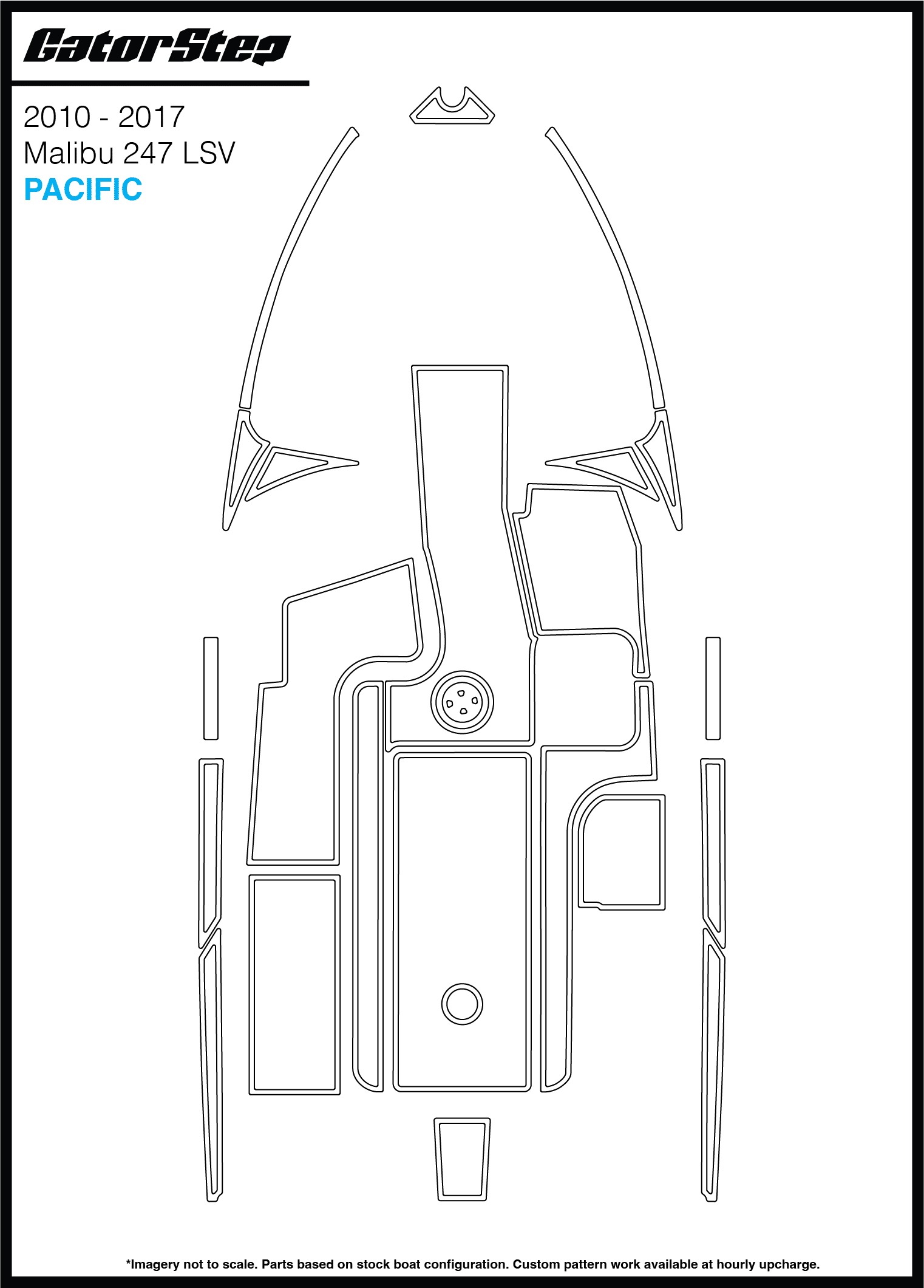2010-2017 Malibu 247 LSV GatorStep Flooring Pacific