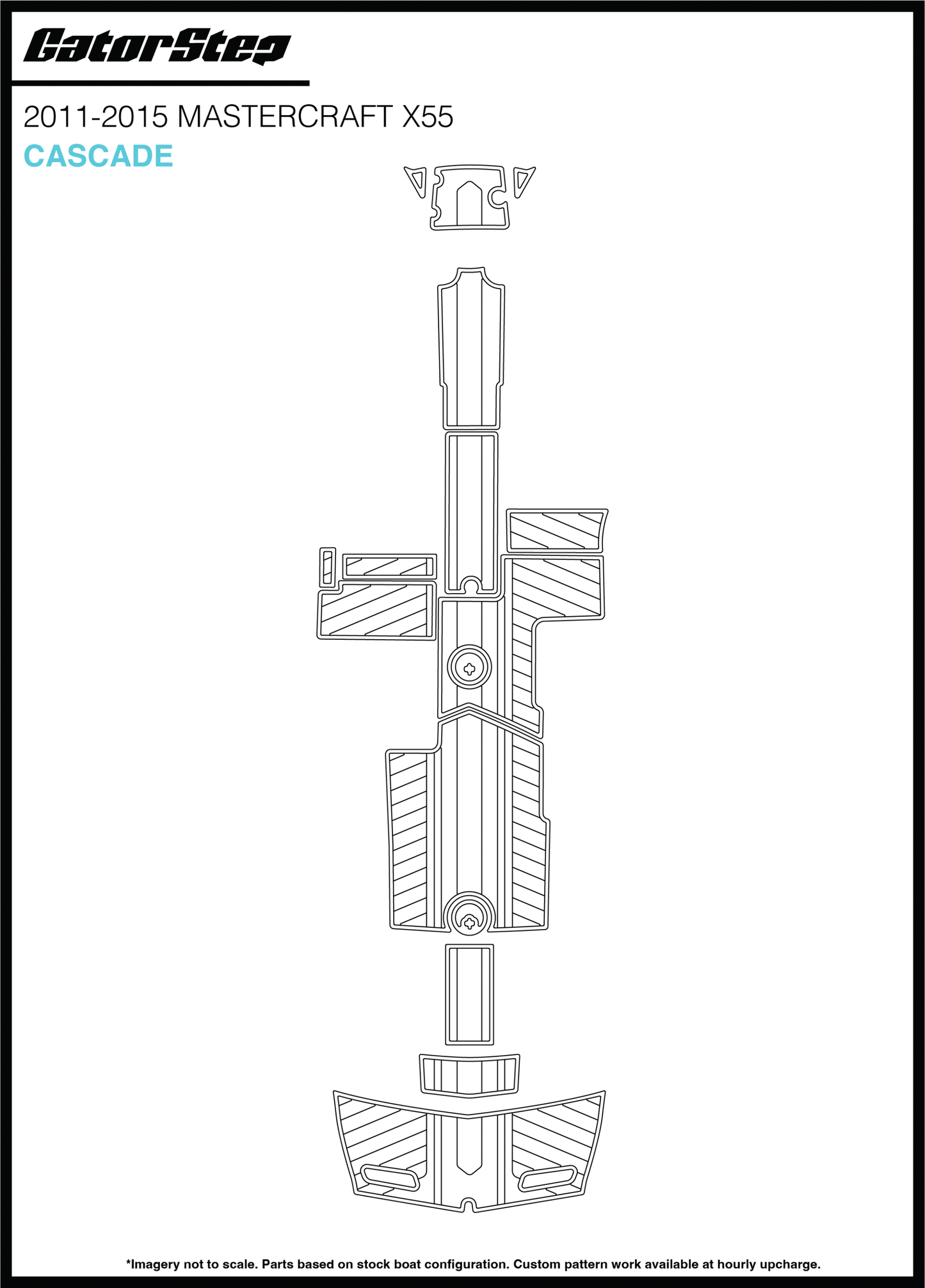 2011-2015 MasterCraft X55 GatorStep Flooring Cascade
