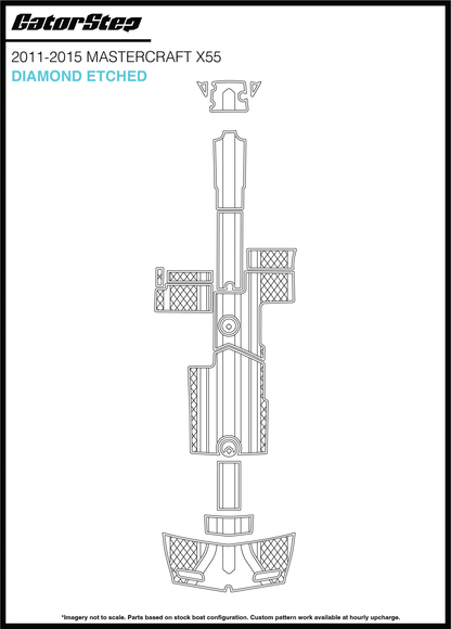 2011-2015 MasterCraft X55 GatorStep Flooring Diamond Etched