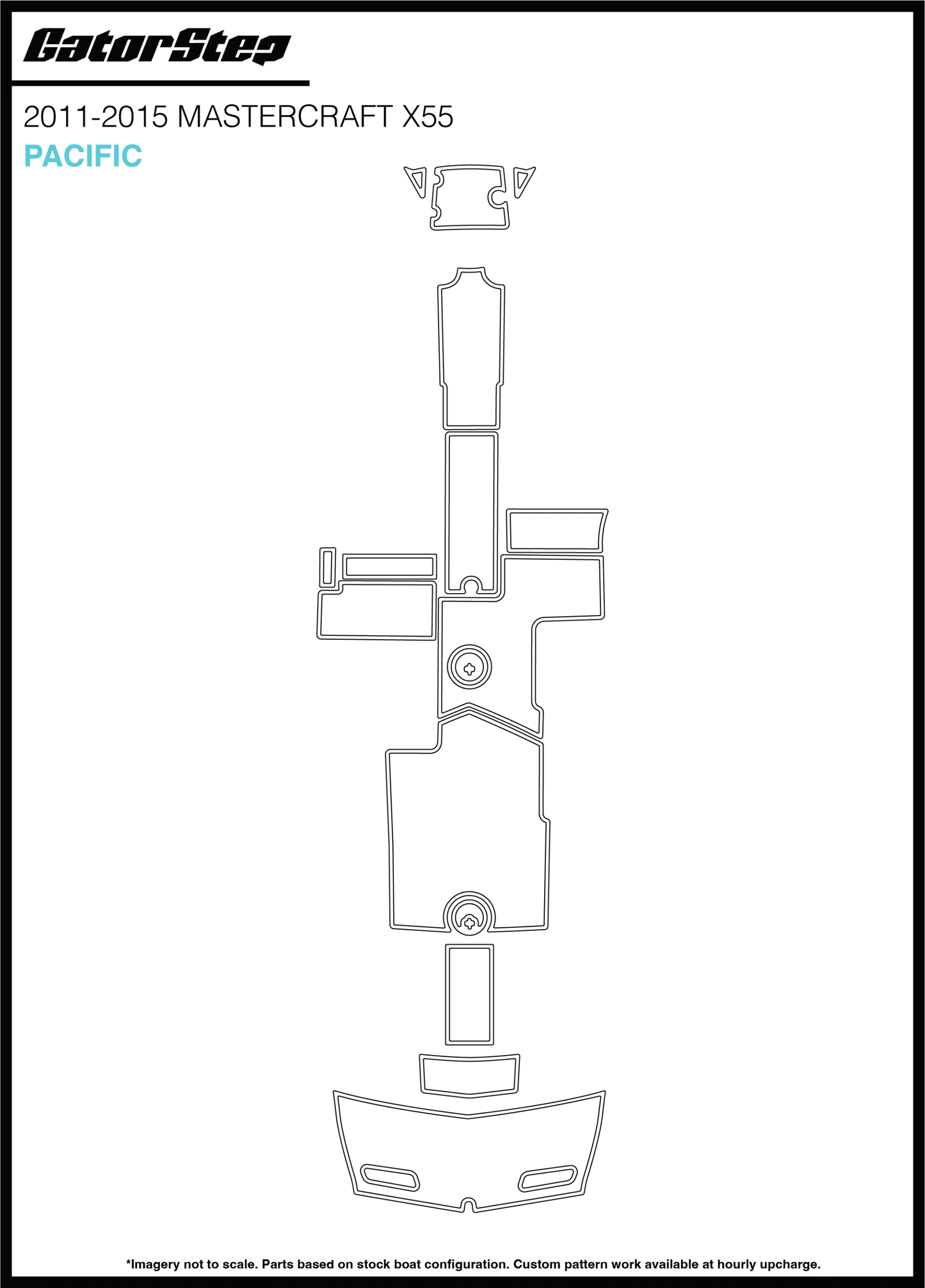 2011-2015 MasterCraft X55 GatorStep Flooring Pacific