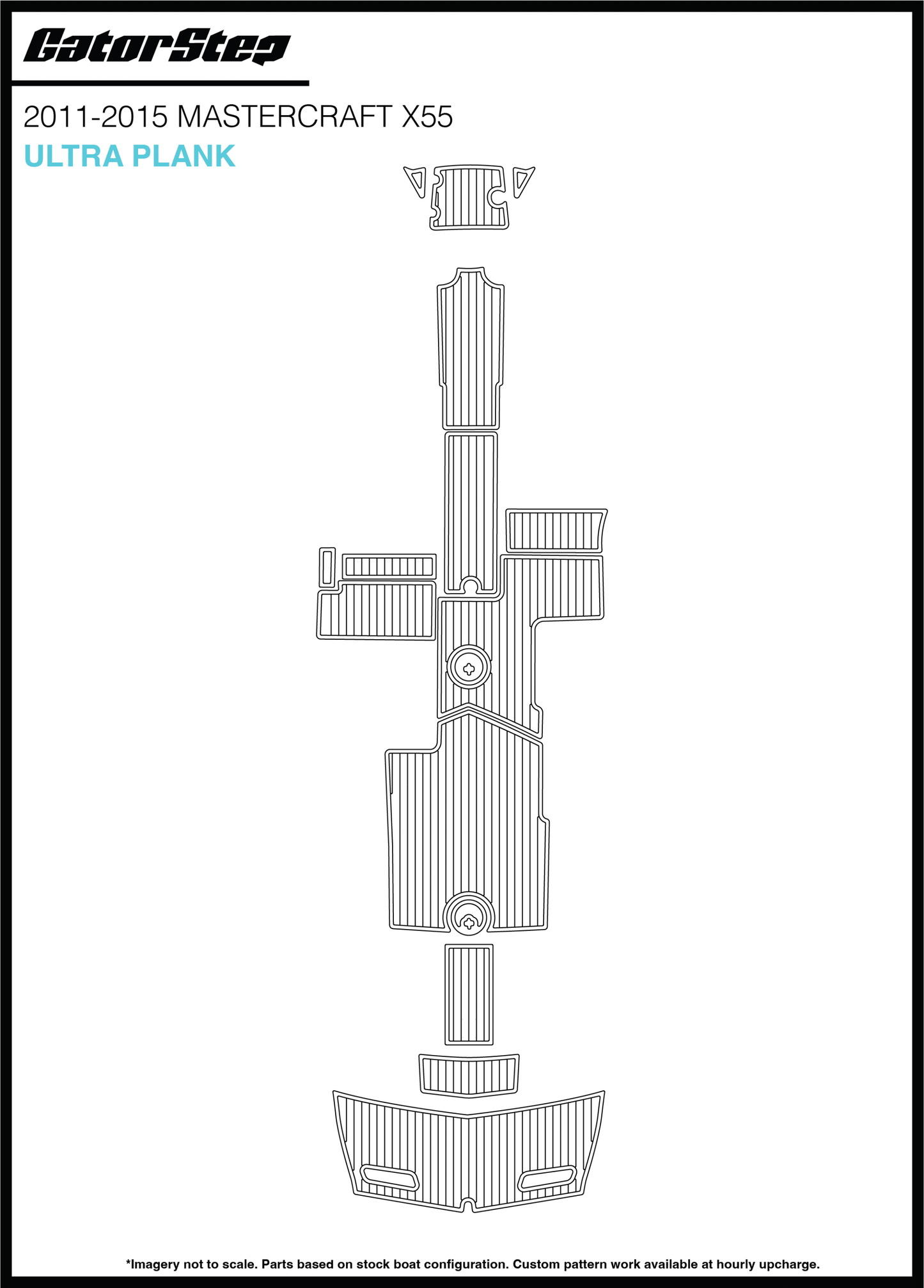 2011-2015 MasterCraft X55 GatorStep Flooring Ultra Plank