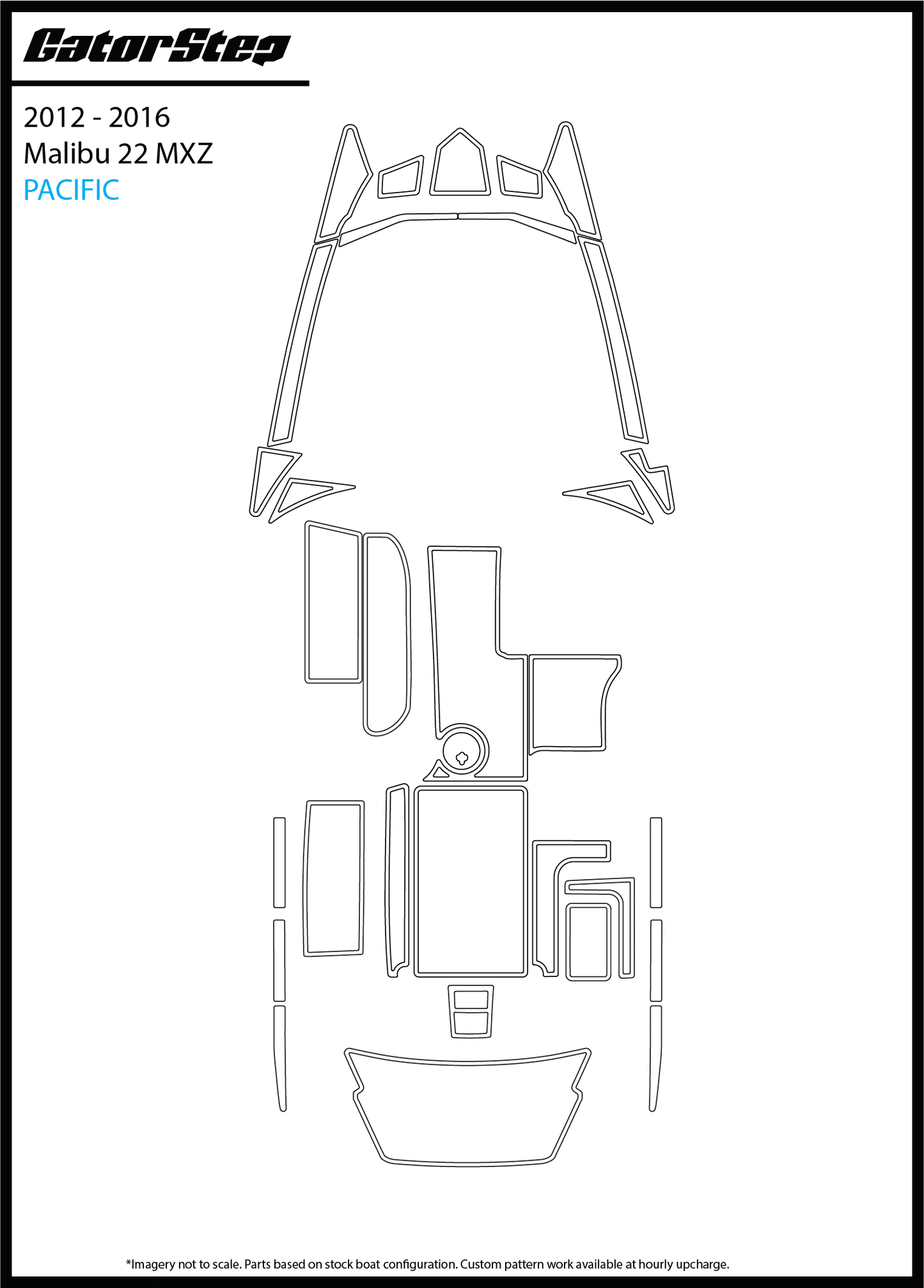 2012-2016 Malibu 22 MZX GatorStep Flooring Pacific