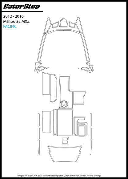 2012-2016 Malibu 22 MZX GatorStep Flooring Pacific